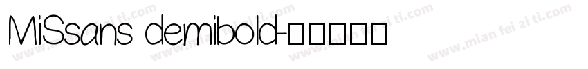 MiSsans demibold字体转换